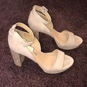 Light Pink Glitter Heels